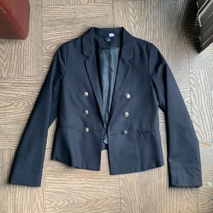 NWOT Black Military Blazer